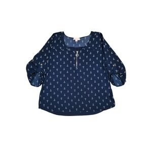 Tempted Los Angeles Anchor Half Sleeve Blouse Size XL